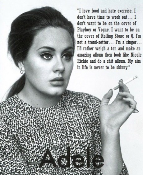 Singer songwriter Adele speaks out why she doesn't need to be skinny