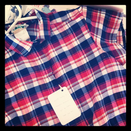 vintage checked shirt dress