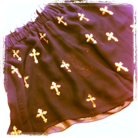 IMG_1499 Wildfox cross embellished shorts