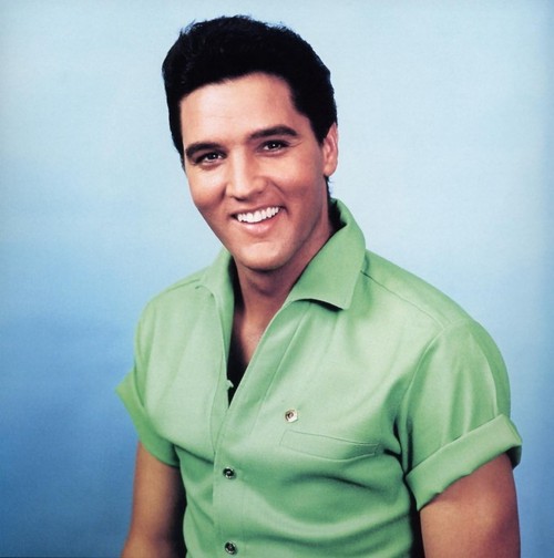 Elvis Mondays: the star sports a pistachio hued shirt (and feels better for it)
